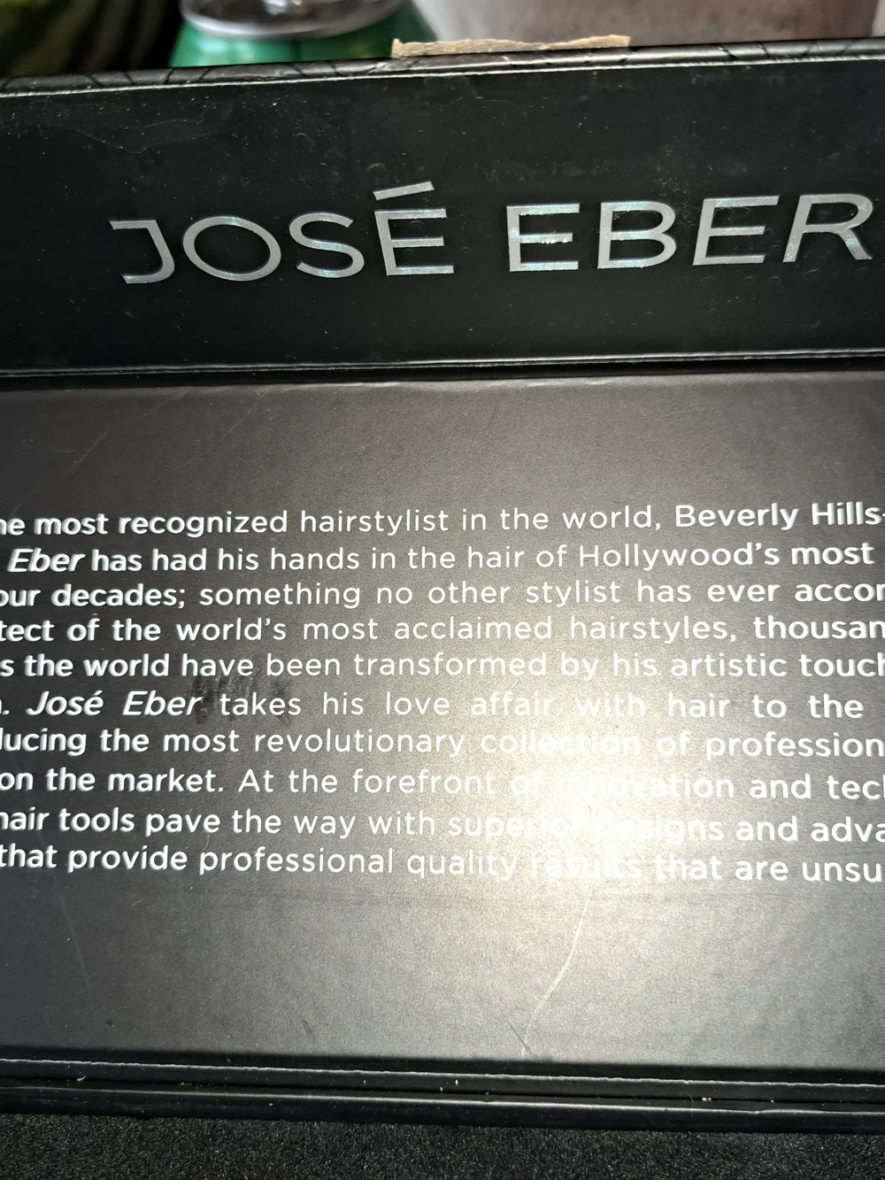 Jose Eber Digital Straightening Brush - Black New In Box